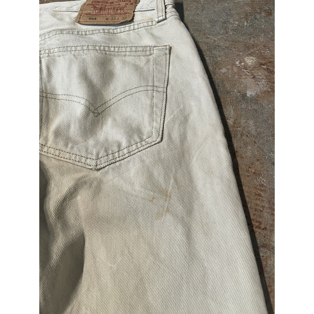Vintage Levi's 501 Made In USA‎ 0115 Brown Khaki Denim 33W x 32L * - Picture 8 of 15
